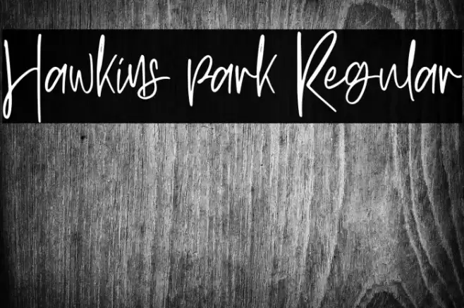 Hawkins park Regular Font examples