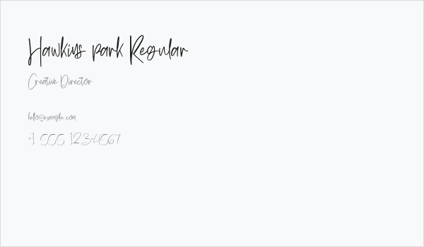 Hawkins park Regular Business Card