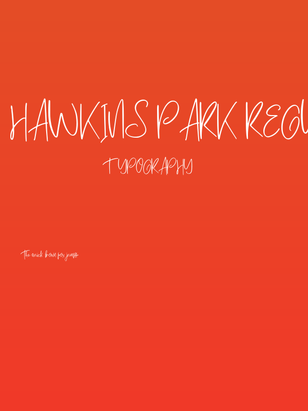 Hawkins park Regular Poster