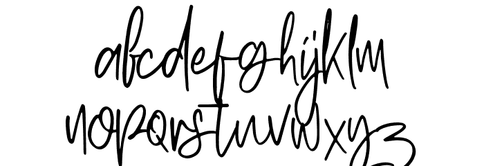 Hawkins park Regular Font LOWERCASE