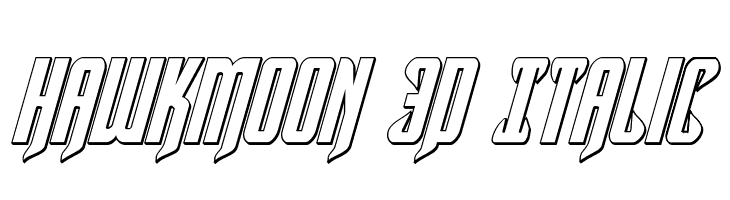Hawkmoon 3D Italic Font