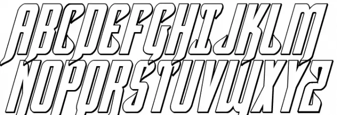 Hawkmoon 3D Italic Polices MAJUSCULES