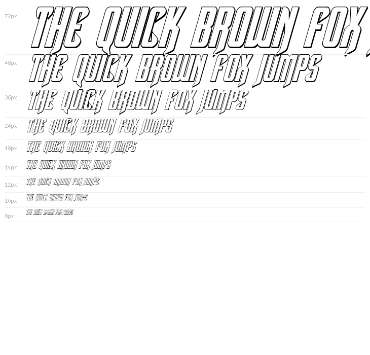 Hawkmoon 3D Italic Waterfall