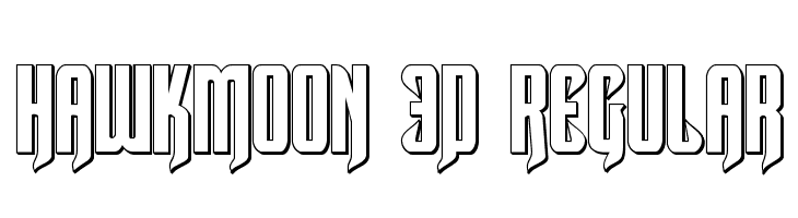 Hawkmoon 3D Regular  免费字体下载