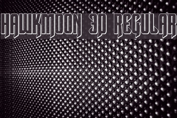 Hawkmoon 3D Regular Font examples