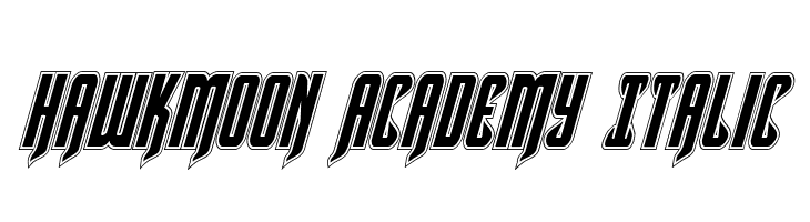Hawkmoon Academy Italic  Frei Schriftart Herunterladen