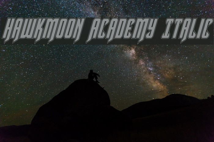 Hawkmoon Academy Italic Font examples