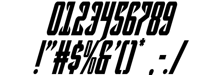 Hawkmoon Condensed Italic Font OTHER CHARS
