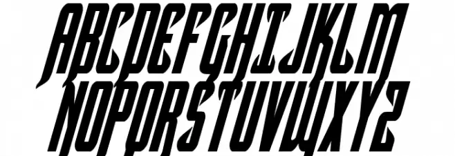Hawkmoon Condensed Italic Schriftart Groß