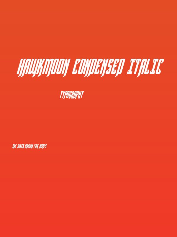 Hawkmoon Condensed Italic Poster