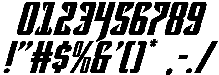Hawkmoon Expanded Italic Font OTHER CHARS