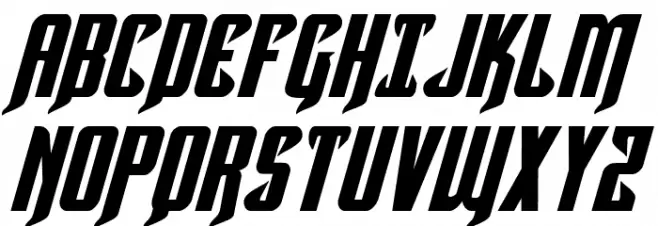 Hawkmoon Expanded Italic خط أحرف كبيرة