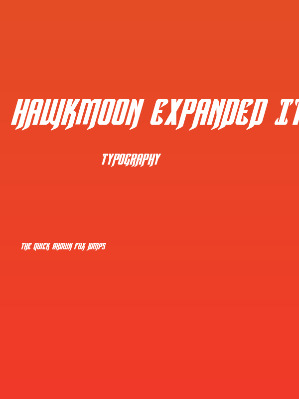Hawkmoon Expanded Italic Poster