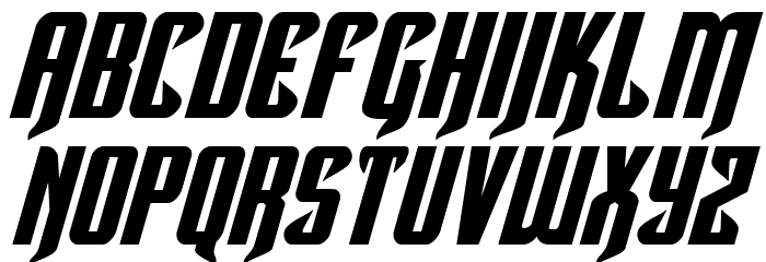 Hawkmoon Expanded Italic Font LOWERCASE