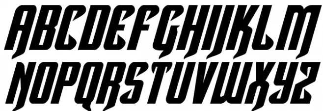 Hawkmoon Expanded Italic 字体 小写