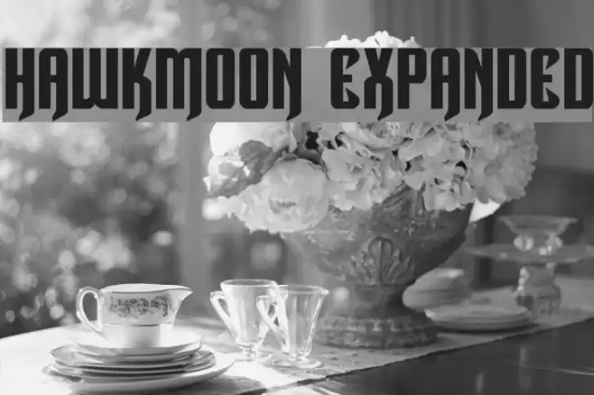 Hawkmoon Expanded Font examples
