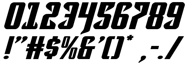 Hawkmoon Extra-expanded Italic Font OTHER CHARS