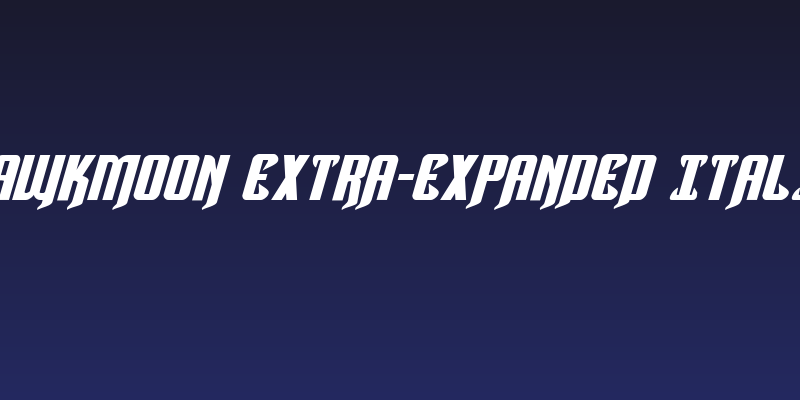 Hawkmoon Extra-expanded Italic Social Header