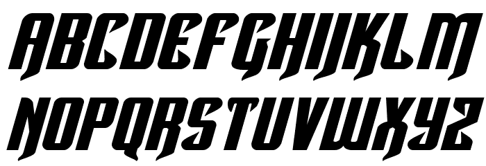 Hawkmoon Extra-expanded Italic Font LOWERCASE