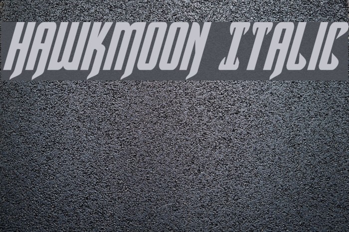Hawkmoon Italic Font examples