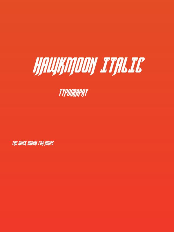 Hawkmoon Italic Poster