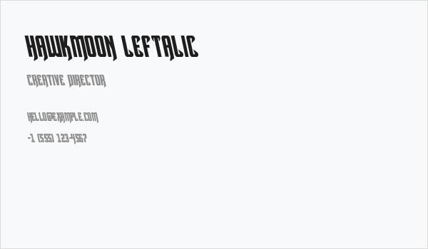 Hawkmoon Leftalic Business Card