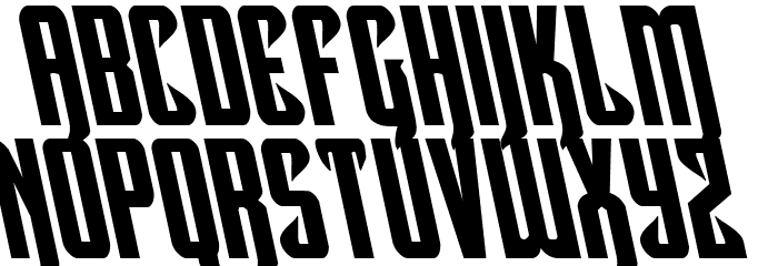 Hawkmoon Leftalic Font LOWERCASE