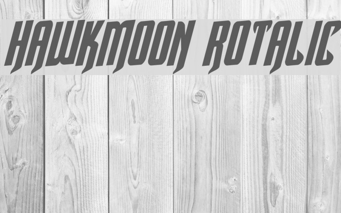 Hawkmoon Rotalic Font examples