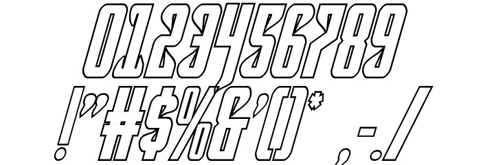 Hawkmoon Shadow Italic Font OTHER CHARS