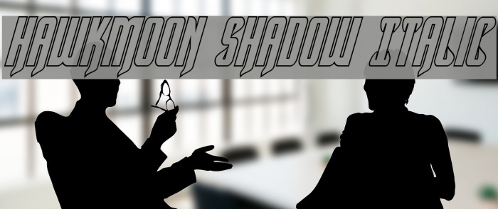Hawkmoon Shadow Italic Font examples