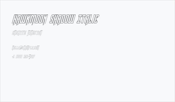 Hawkmoon Shadow Italic Business Card