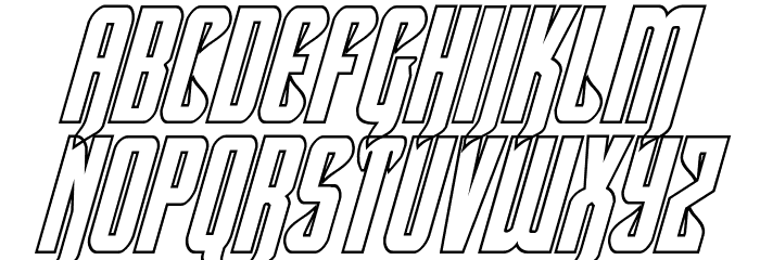 Hawkmoon Shadow Italic Font LOWERCASE