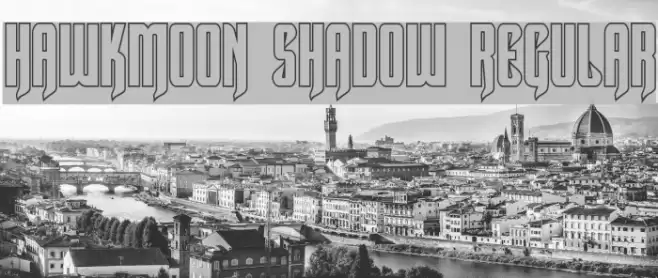 Hawkmoon Shadow Regular Font examples