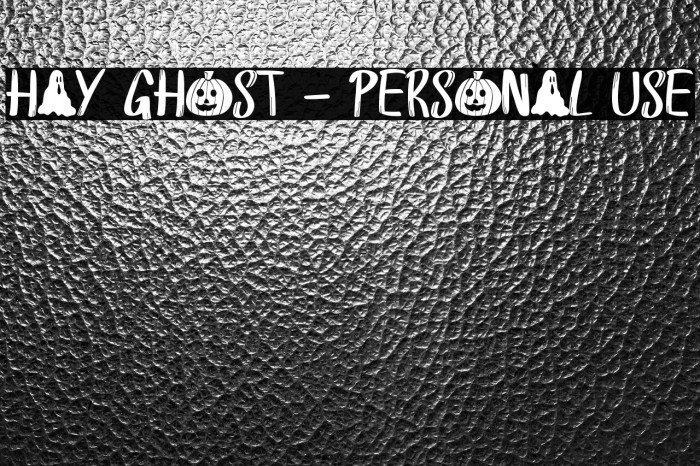 Hay Ghost - Personal Use Example 1