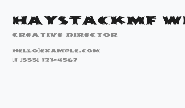 HayStackMF Wide Business Card