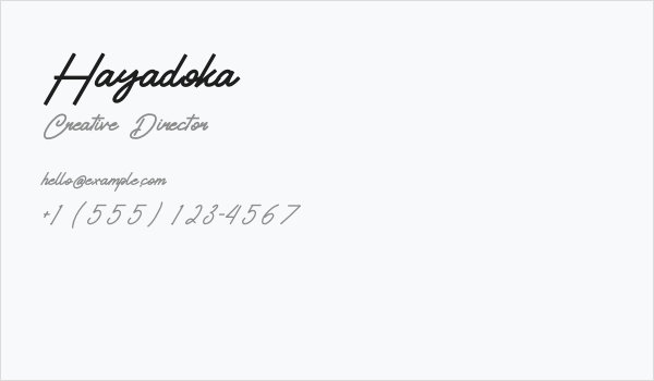 Hayadoka Business Card