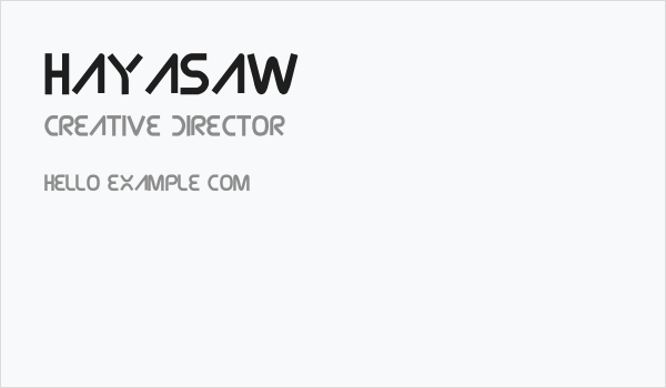 Hayasaw Business Card