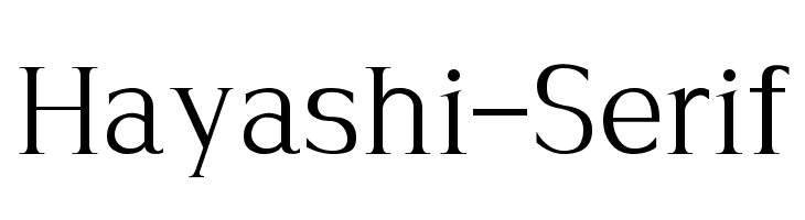 Hayashi-Serif  Free Fonts Download