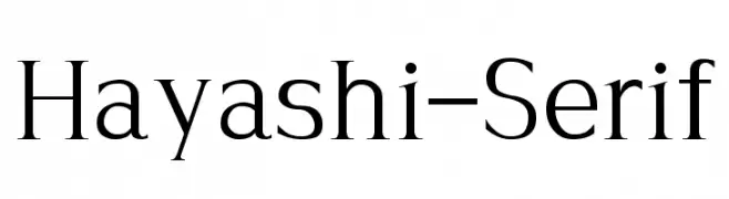 Hayashi-Serif  Frei Schriftart Herunterladen