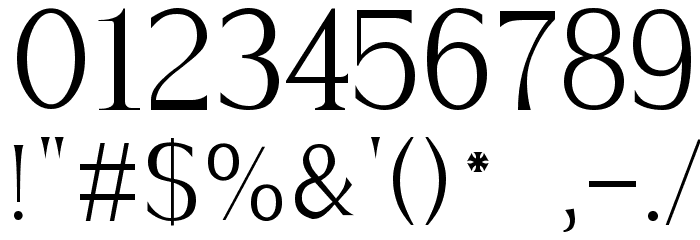 Hayashi-Serif Font OTHER CHARS