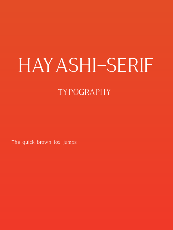 Hayashi-Serif Poster