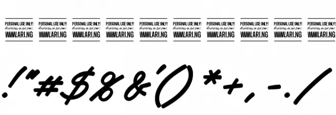 Haydon Brush PERSONAL USE Font OTHER CHARS