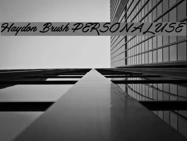 Haydon Brush PERSONAL USE Font examples