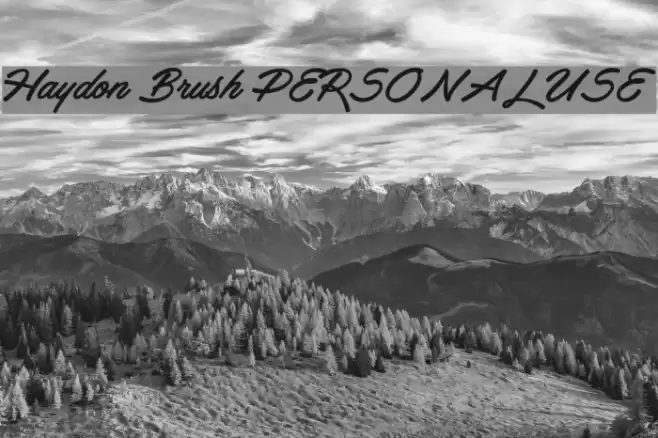 Haydon Brush PERSONAL USE Font examples