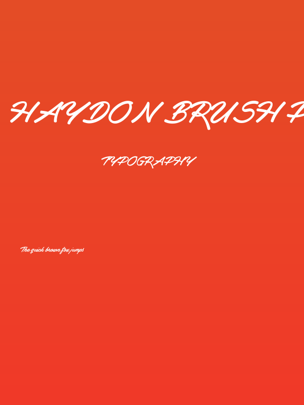 Haydon Brush PERSONAL USE Poster