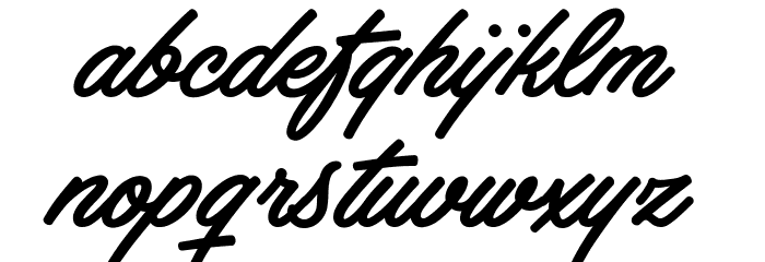 Haydon Brush PERSONAL USE Font LOWERCASE