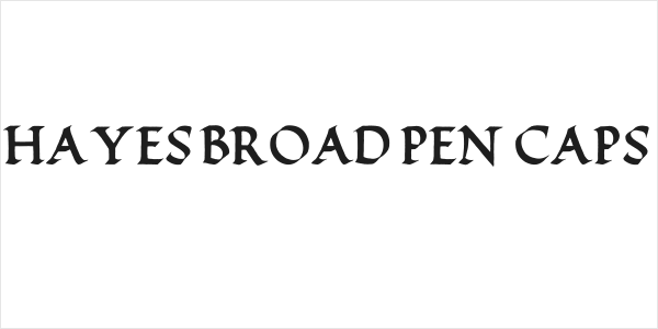 Hayes Broad Pen Caps Logo