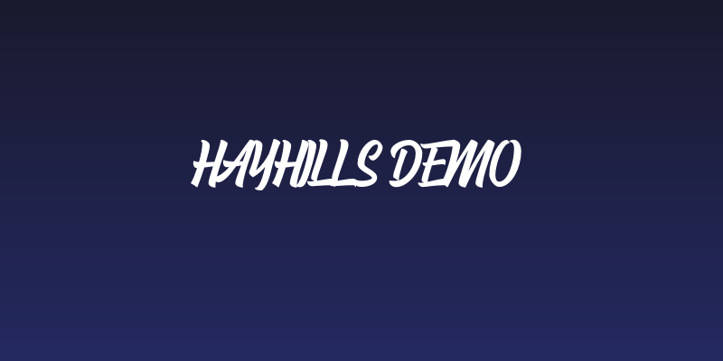 Hayhills Demo Social Header