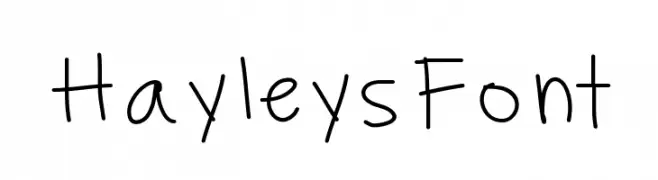 HayleysFont  免费字体下载