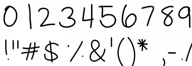 HayleysFont Font OTHER CHARS